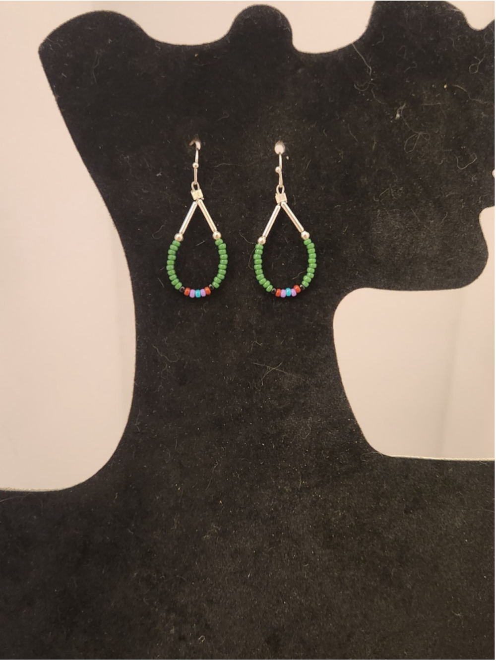 Handcrafted Teardrop Beaded Earrings